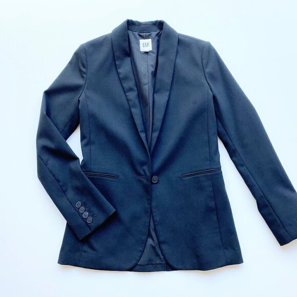 Gap Womens Classic Black Suit Blazer Size 0 / XS - Picture 4 of 7